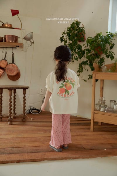 Melikey09｜(75-125cm) 碎花褶皺小喇叭褲25