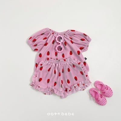 Oottbebe09｜(1y-7y )  草莓百摺套裝9