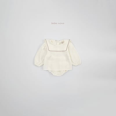 bebe nine22 (65-90) 3色棉麻水手包屁套裝13