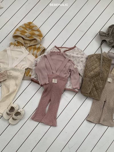 Bebe holic61｜(3m-18m) 吊帶喇叭褲2