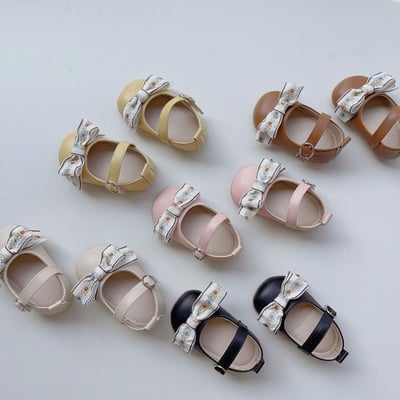 碎花蝴蝶結娃娃學布鞋16