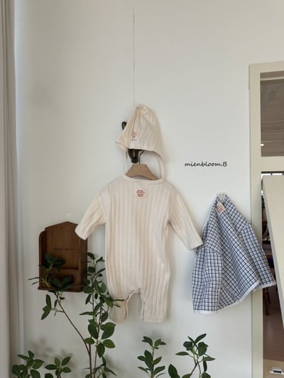 Bloom.b47｜(0m-18m) 羅紋連身衣/帽子6