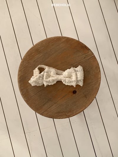 Bebe holic08｜(3m-18m) 蕾絲蝴蝶結髮帶1