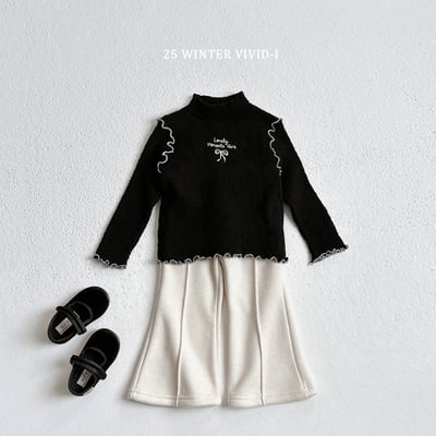 vivid75｜(78cm-125cm) 滾邊蝴蝶結印花上衣6