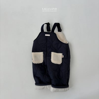 lala land56｜(75cm-120cm) 2色絎縫刷毛口袋吊帶長褲21