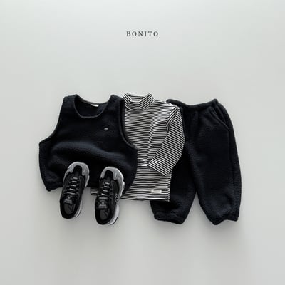 Bonito13｜(75cm-125cm) 簡約金屬標毛呢背心套裝13