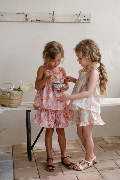 FLO22｜(75-140) 碎花細肩娃娃衣2