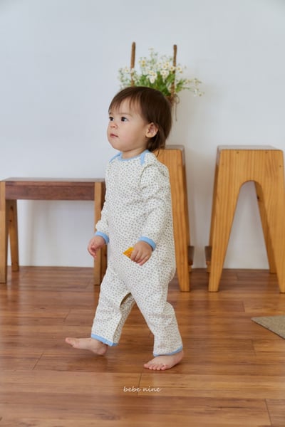 bebe nine08 (55cm-75cm) 2色碎花滾邊家居連身衣7