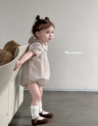 JE695｜(66-90cm) 田園碎花包屁衣18