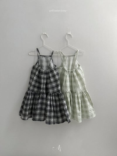 Atomeme12｜(70-110) 格紋棉麻洋裝10