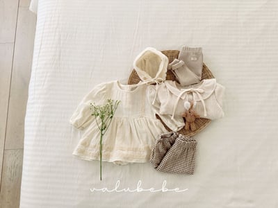 Valubebe83｜(65-80) 蕾絲刺繡綁帶帽16