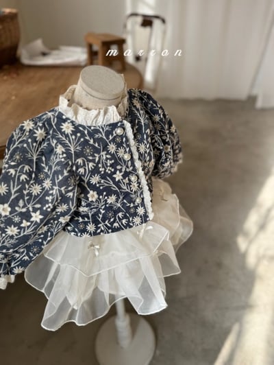 Marron02｜(1y-6y) 花卉蕾絲夾克外套14