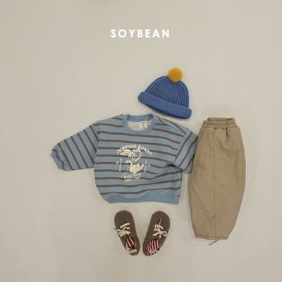 Soybean58｜(75cm-118cm) 小兔條紋休閒上衣7