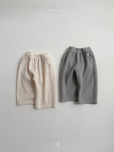 Atomeme38｜(70-110) 華夫格直筒長褲1