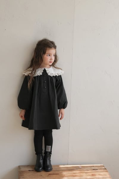 FLO30｜(75-135cm) 2色雪花翻領洋裝12