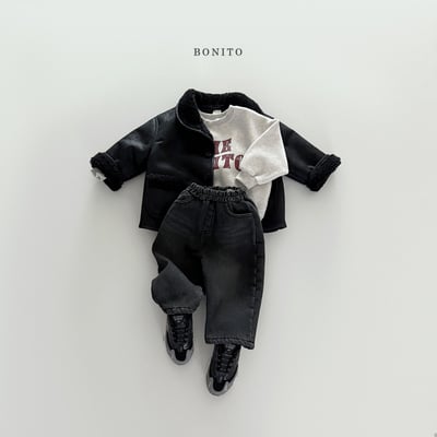 Bonito33｜(75cm-125cm-mom) 皮革刷毛夾克外套8