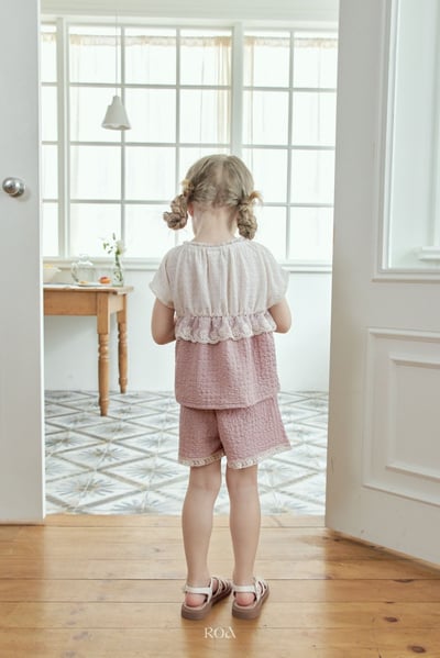 ROA01｜(6m-18m) 2色蕾絲撞色套裝7