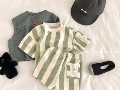 Valubebe 60｜(65-90cm) 條狀足球上衣12