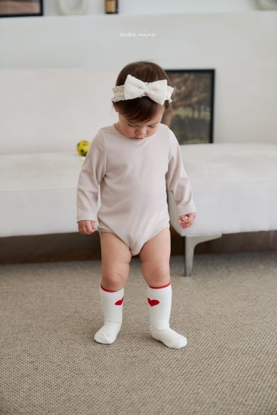 bebe nine19 (65cm-75cm) 2色滾邊素面包屁衣9