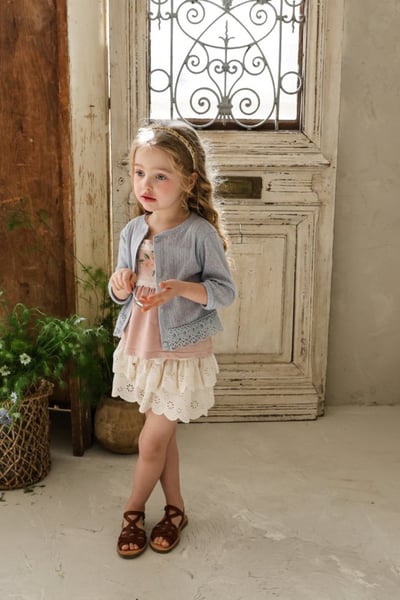 FLO04｜(75-140) 四色蕾絲七分袖開衫18