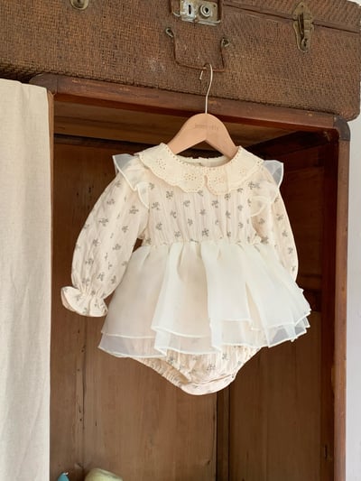 JE609｜(66cm-90cm) 碎花薄紗包屁衣25