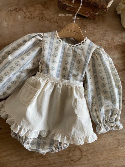 Anne Shirley13｜(3m-22m) 1色春日花卉滾邊包屁衣12