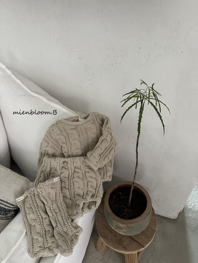 Bloom.b30｜(0m-24m) 麻花針織燈籠褲9