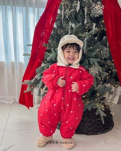 Cieldemaman16｜(6M~24M)  2色愛心羽絨連身服18