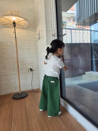 Color12｜(75-115cm) 捲邊愛心上衣4