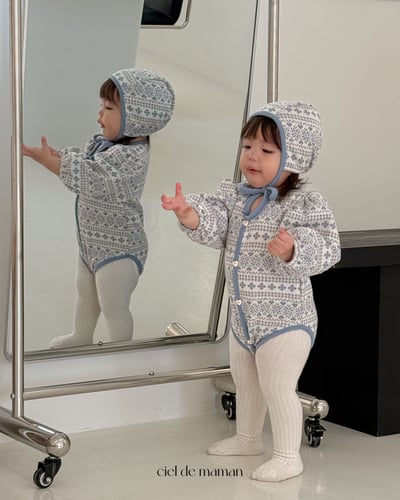 Cieldemaman11｜(3M~15M)  2色雪花針織包屁衣23