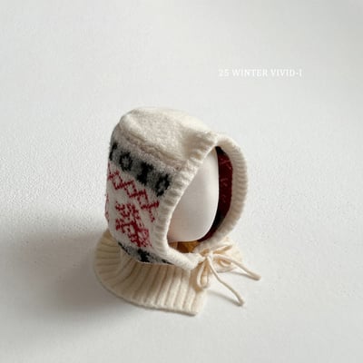 vivid114｜(free) 保暖印花針織頭套5