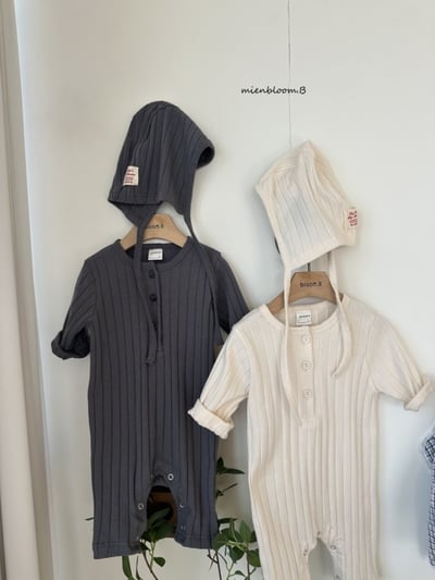 Bloom.b47｜(0m-18m) 羅紋連身衣/帽子12