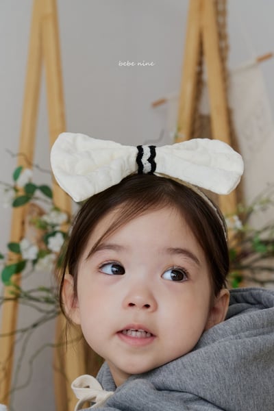 bebe nine23 (free) 2色黑白大蝴蝶結髮帶8