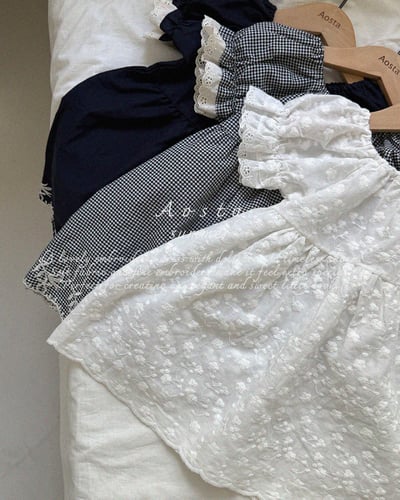 AOSTA16｜(6m-5y) 3款蕾絲泡泡袖洋裝7