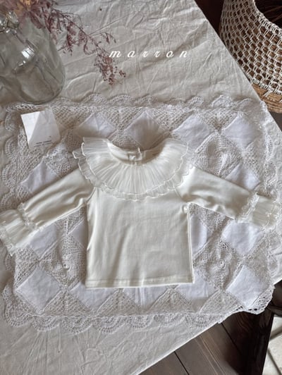 Marron08｜(1y-6y) 層次花瓣領袖上衣14