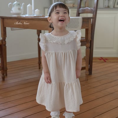 bebe nine42  (65cm-115cm) 2色氣質蕾絲領洋裝12