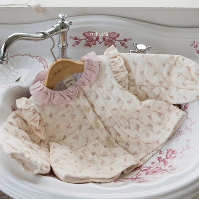 M-KIDS24｜(65-115cm) 2色絎縫愛心傘狀外套7