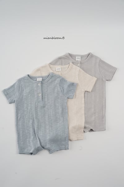 Bloom.b07｜(0m-18m) 莫代爾坑條包屁衣8