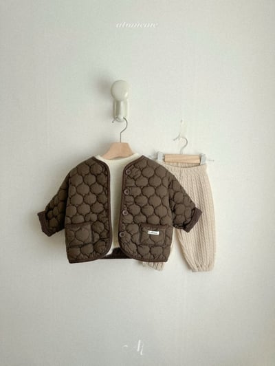 Atomeme37｜(70cm-110cm) 波點絎縫夾層棉外套13