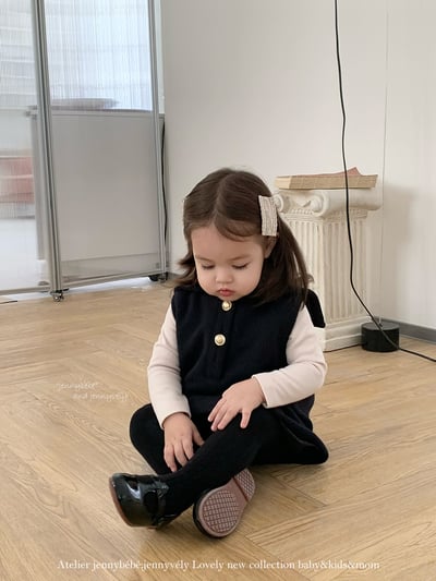 JE 591｜(73-110cm)  素色中領上衣3