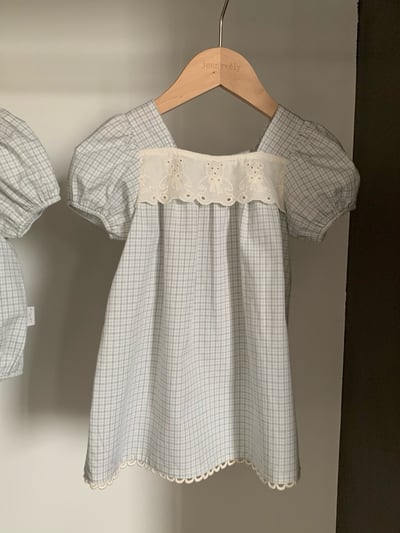 JE45｜(66-120cm) 水藍格紋包屁衣/洋裝19