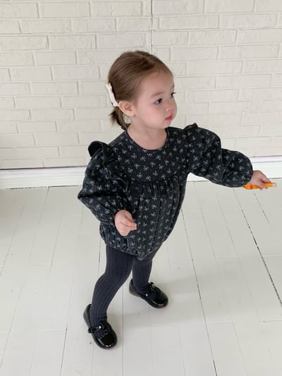 JE631｜(66cm-90cm) 花卉鋪棉綁帶包屁衣6