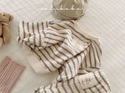 Valubebe72｜(65-90) 條紋束口褲15