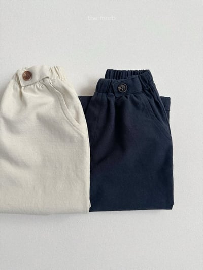 MiniRobe38｜(70-110) 雙鈕扣卡其直筒褲9