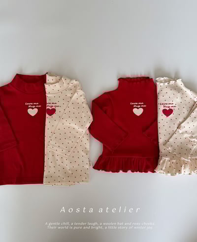 AOSTA22｜(6m-5y) 荷葉捲邊愛心上衣17