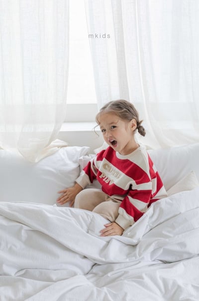 M-KIDS43｜(65-115cm) 2色條紋印花休閒上衣14