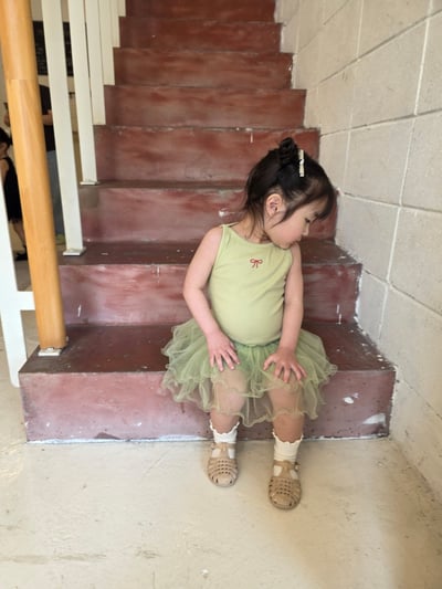 Color06｜(75-115cm) 捲邊薄紗褲裙4