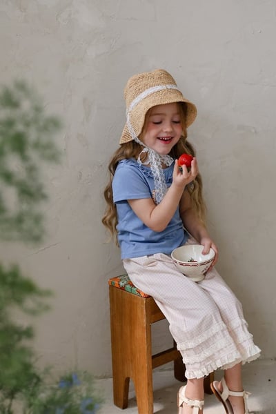 FLO36｜(75-140) 蕾絲花邊層次長褲15