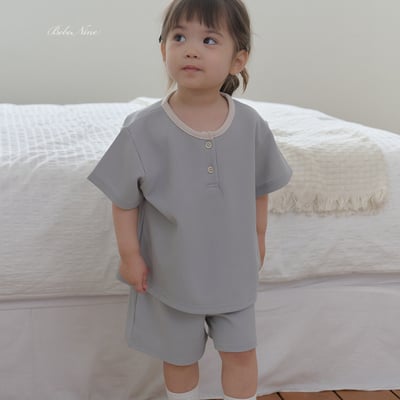 bebe nine12  (65cm-115cm) 3色鈕釦休閒套裝9