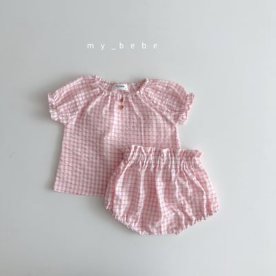 my_bebe16｜(58-72cm) 捲邊上衣燈籠褲套裝11